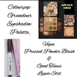 Sold Out! Colourpop Grandeur Palette, Vogue Blush & Good Times Lippie Stix